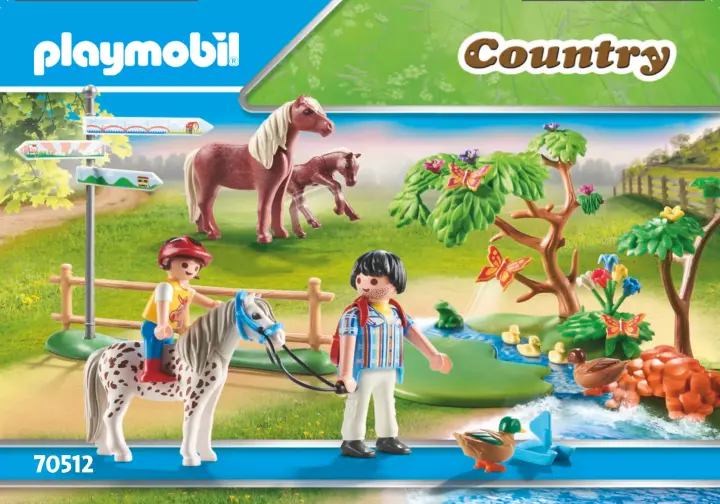 Istruzioni di montaggio Playmobil 70512 - Passeggiata con i pony (1)