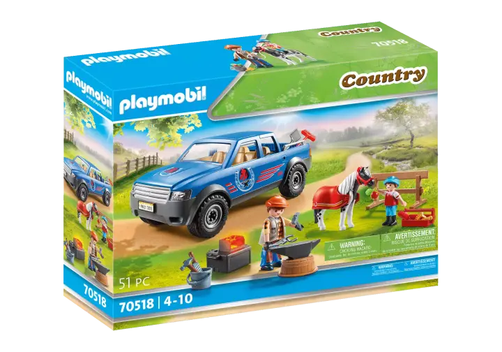 Playmobil 70518 - Maréchal-ferrant et véhicule - BOX