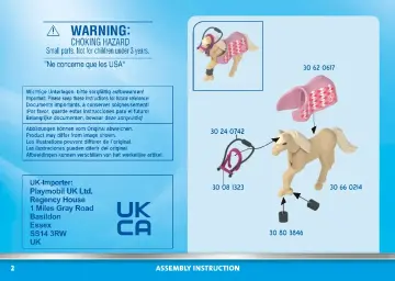 Notices de montage Playmobil 70521 - Cavalière avec poney beige (2)