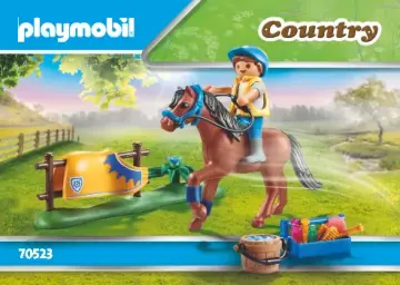 Notices de montage Playmobil 70523 - Cavalier avec poney brun (1)