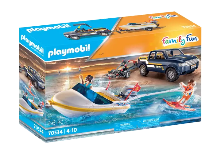 Playmobil 70534 - Φορτηγάκι με τρέιλερ και ταχύπλοο - BOX