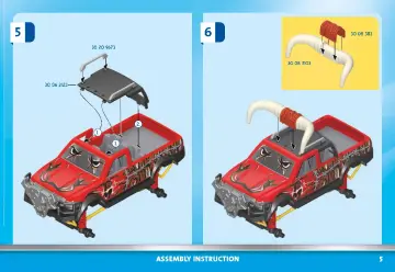 Manuales de instrucciones Playmobil 70549 - Stuntshow Monster Truck Horned (5)