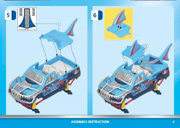 Istruzioni di montaggio Playmobil 70550 - Monster Truck Squalo (5)