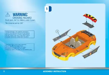 Notices de montage Playmobil 70551 - Stuntshow Voiture crash test avec mannequin (2)