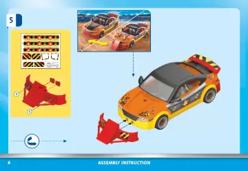 Building instructions Playmobil 70551 - Stunt Show Crash Car (6)