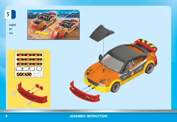 Notices de montage Playmobil 70551 - Stuntshow Voiture crash test avec mannequin (8)