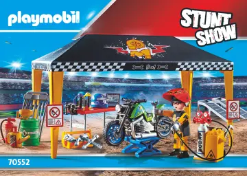 Bouwplannen Playmobil 70552 - Stuntshow werkplek tent (1)