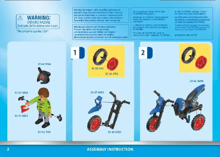 Building instructions Playmobil 70553 - Stunt Show Motocross with Fiery Wall (2)
