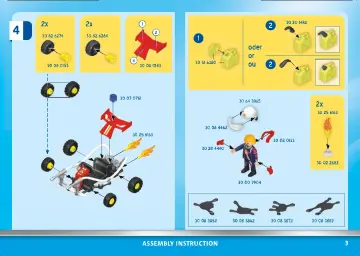 Notices de montage Playmobil 70554 - Stuntshow Véhicule et pompier (3)