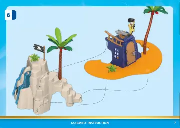 Istruzioni di montaggio Playmobil 70556 - Covo del tesoro dei pirati (7)