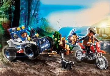 Playmobil 70570 - Veículo Todo o terreno da Polícia: Perseguição do ladrão de tesouros.