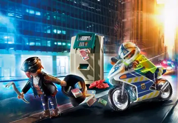Playmobil 70572 - Policier avec moto et voleur