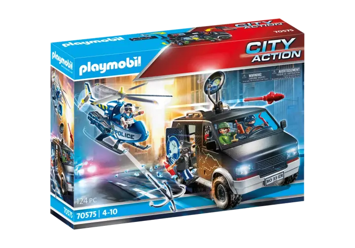 Playmobil 70575 - Rendőrségi helikopter: Menekülő autós nyomában - BOX