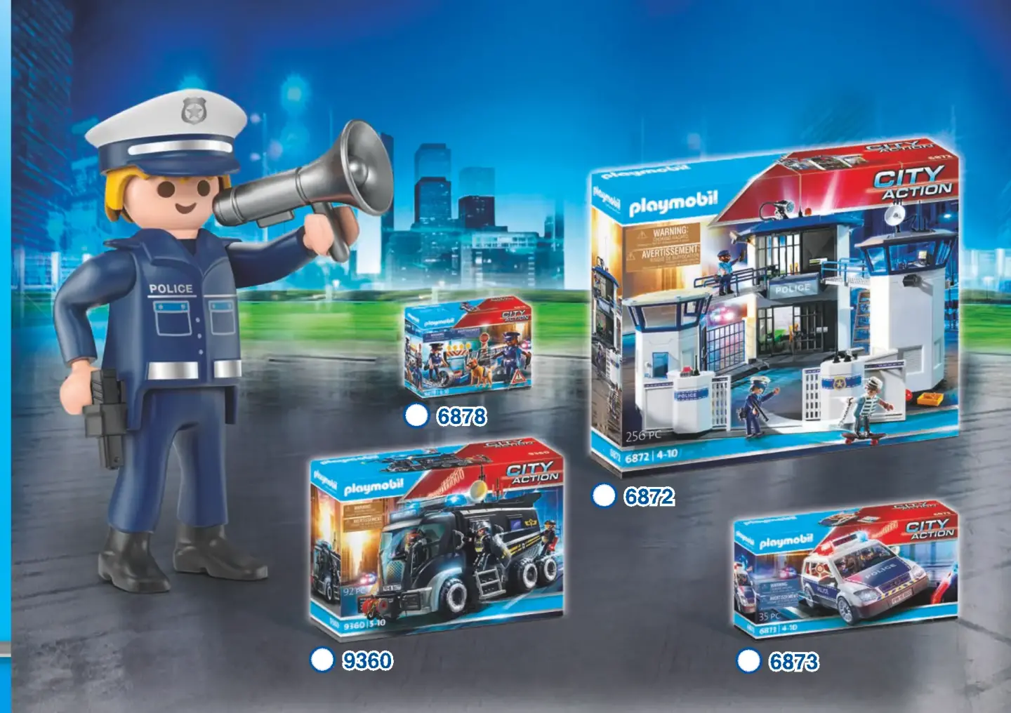 Playmobil Police Helicopter Pursuit with Runaway Van