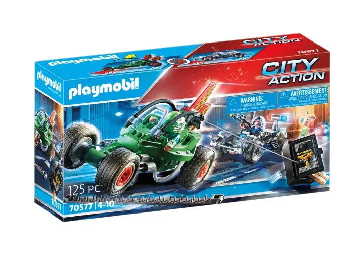 Playmobil 70577 - Kart della polizia e fuggitivo - BOX