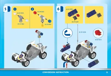 Istruzioni di montaggio Playmobil 70577 - Kart della polizia e fuggitivo (11)