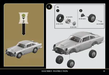 Istruzioni di montaggio Playmobil 70578 - James Bond Aston Martin DB5 - Goldfinger Edition (11)