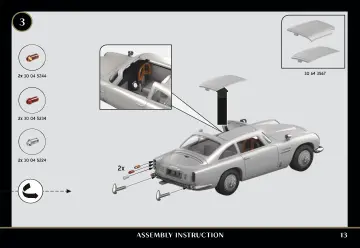 Istruzioni di montaggio Playmobil 70578 - James Bond Aston Martin DB5 - Goldfinger Edition (13)