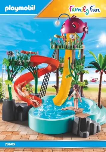 Istruzioni di montaggio Playmobil 70609 - Parco acquatico con scivoli (1)
