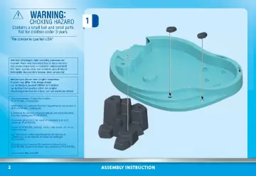 Building instructions Playmobil 70610 - Small Pool with Water Sprayer (2)