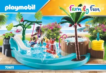 Bouwplannen Playmobil 70611 - Kinderzwembad met whirlpool (1)