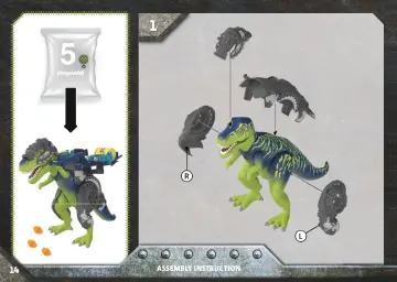 Istruzioni di montaggio Playmobil 70624 - T-Rex: battaglia tra giganti (14)