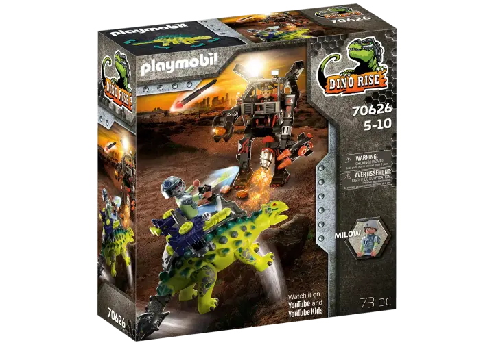 Playmobil 70626 - Anchilosauro: difesa del guerriero - BOX