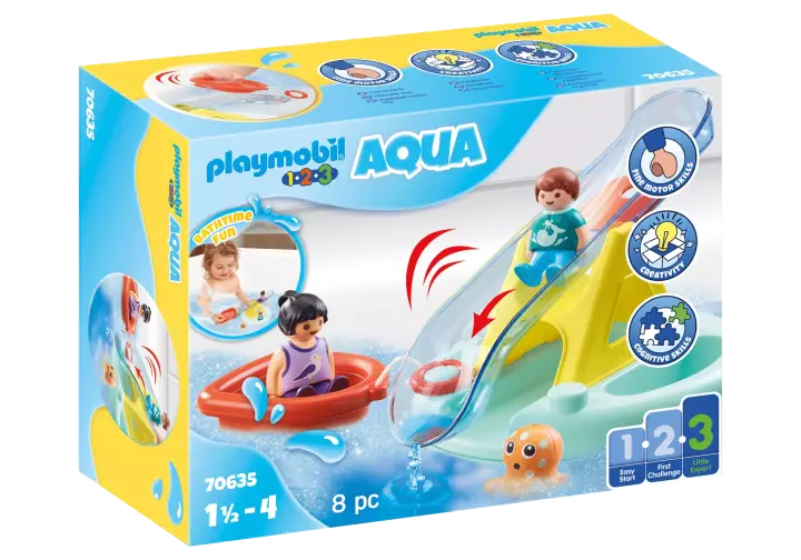 Playmobil 70635 - 1.2.3 Ilha de Banho com Escorrega - BOX