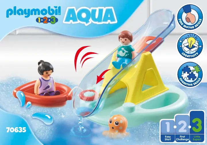 Bauanleitungen Playmobil 70635 - Badeinsel mit Wasserrutsche (1)