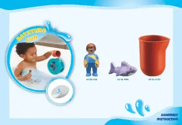 Istruzioni di montaggio Playmobil 70636 - Girandola d'acqua con baby squalo (5)