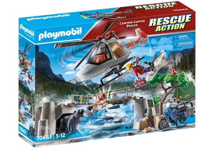 Playmobil 70663 - Επιχείρηση διάσωσης μοτοσικλετιστή στο βουνό - BOX