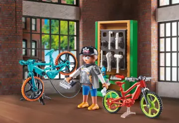 Playmobil 70674 - Set cadeau Atelier réparation de vélos