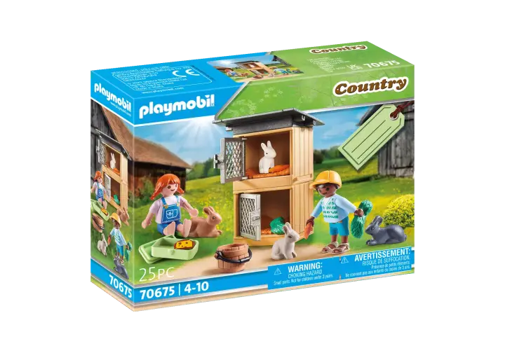 Playmobil 70675 - Set cadeau Enfants et lapins - BOX