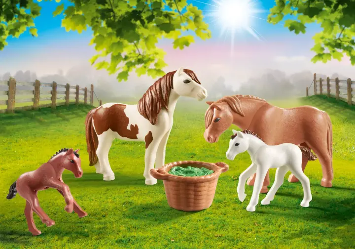 Playmobil 70682 - Famiglia di pony