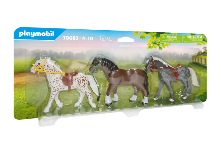 Playmobil 70683 - 3 pony - BOX