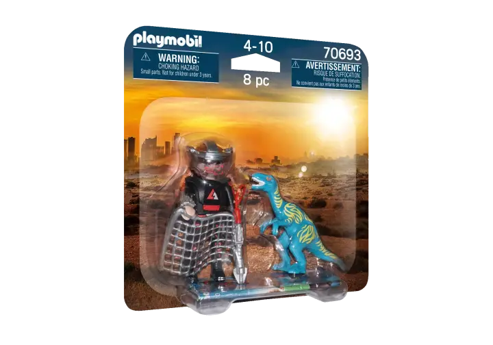 Playmobil 70693 - DuoPack Βελοσιράπτορας και κυνηγός δεινοσαύρων - BOX