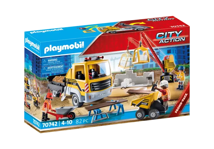 Playmobil 70742 - Εργοτάξιο με ανατρεπόμενο φορτηγό - BOX