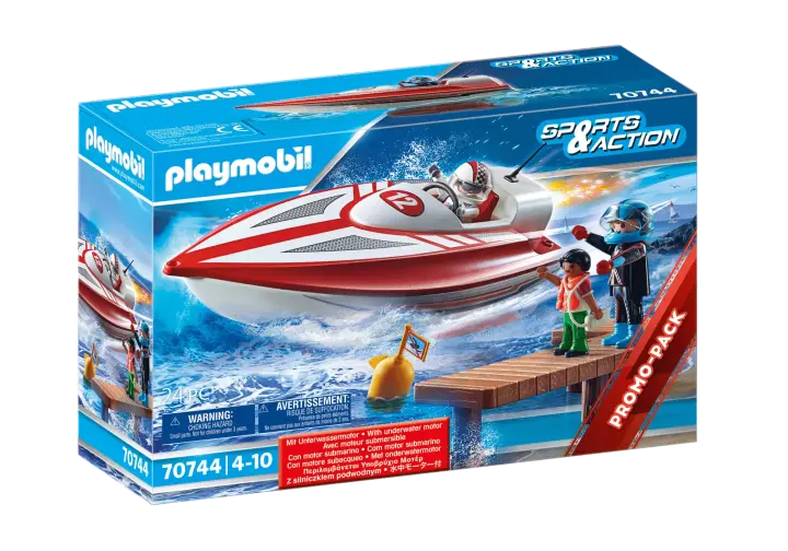 Playmobil 70744 - Αγωνιστικό ταχύπλοο σκάφος με μοτέρ - BOX