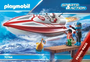 Οδηγίες συναρμολόγησης Playmobil 70744 - Αγωνιστικό ταχύπλοο σκάφος με μοτέρ (1)