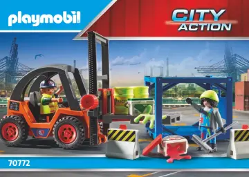 Bygganvisningar Playmobil 70772 - Gaffeltruck med gods (1)