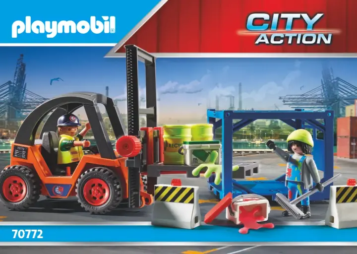 Bauanleitungen Playmobil 70772 - Gabelstapler mit Fracht (1)