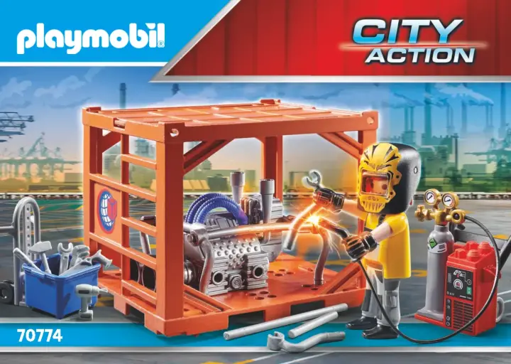 Bauanleitungen Playmobil 70774 - Containerfertigung (1)