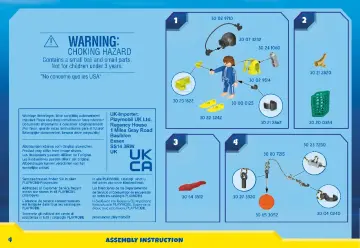 Manuales de instrucciones Playmobil 70776 - Calendario de Adviento Misión policial de buceo diversión en el baño (4)