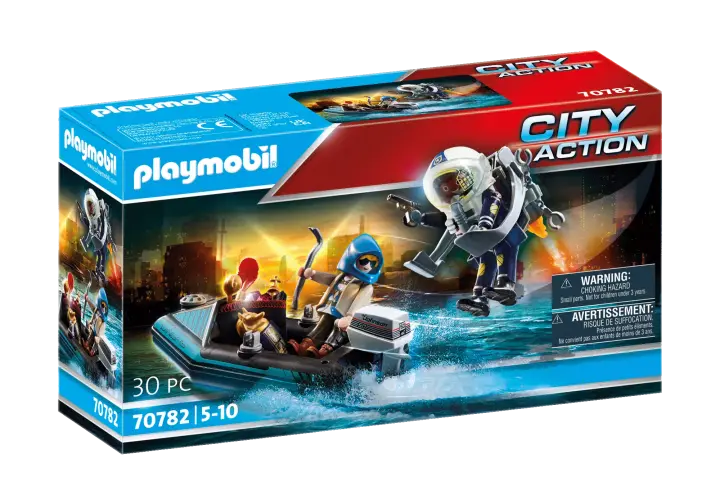 Playmobil 70782 - Σύλληψη ληστή έργων τέχνης από αστυνομικό jetpack - BOX