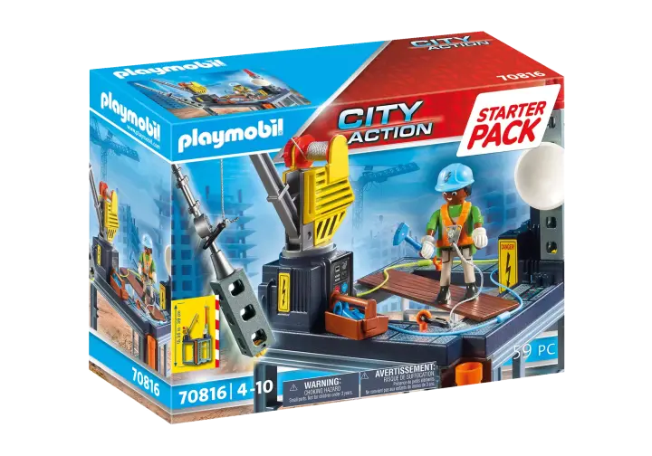 Playmobil 70816 - Starter Pack Εργοτάξιο με ανυψωτικό γερανό - BOX