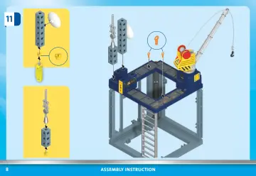 Istruzioni di montaggio Playmobil 70816 - Starter Pack Cantiere con montacarichi (8)