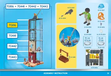 Manual de instruções Playmobil 70816 - Starter Pack Construção com grua (11)