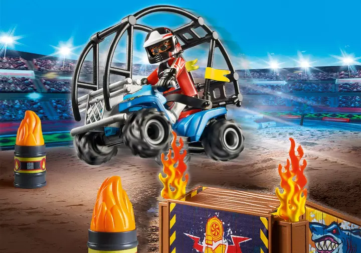Playmobil 70820 - Starter Pack Stuntshow Quad con Rampa de Fuego