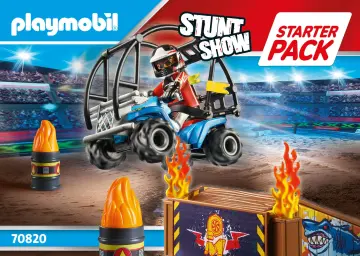 Bouwplannen Playmobil 70820 - Starterpack Stuntshow quad met vuurhelling (1)