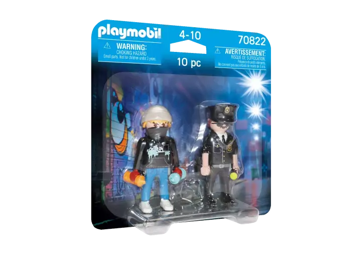 Playmobil 70822 - DuoPack Rendőr és graffitis - BOX